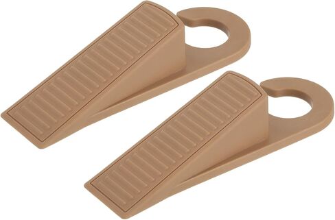 uxcell 2 Pcs Door Stoppers for Bottom of Door, 28mm/1.10 Inch Door Stops, TPR Rubber Door Stopper Wedge Anti Slip, Window Stopper Door Stackable, Pink in Kuwait