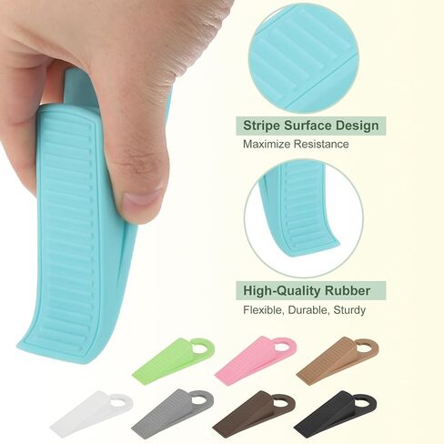 uxcell 2 Pcs Door Stoppers for Bottom of Door, 28mm/1.10 Inch Door Stops, TPR Rubber Door Stopper Wedge Anti Slip, Window Stopper Door Stackable, Pink in Kuwait
