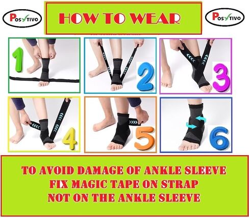 Ankle Braces for Men & Women Stabilizing - Adjustable Foot Compression Sleeve for Sprained Ankle, Plantar Fasciitis, Achilles Tendonitis & Heel Pain | Foot Wraps for Swelling & Injury Recovery in Saudi Arabia