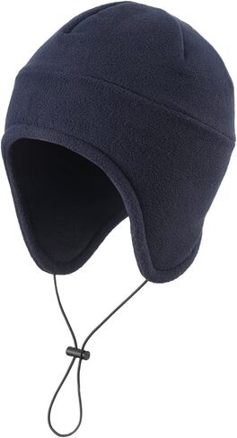 LLmoway Mens Womens Earflap Hat Fleece Beanie Watch Cap Soft Warm Winter Hats with String for Snow Cycling in Saudi Arabia