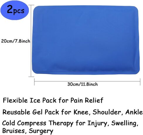 Ice Pack for Injuries, Large Ice Pack Reusable Gel Cold Pack for Hip, Shoulder, Knee, Back - Hot Cold Compress for Swelling, Bruises, Surgery - Heat Cold Therapy (Orange) in Saudi Arabia