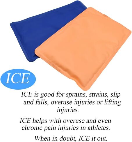 Ice Pack for Injuries, Large Ice Pack Reusable Gel Cold Pack for Hip, Shoulder, Knee, Back - Hot Cold Compress for Swelling, Bruises, Surgery - Heat Cold Therapy (Orange) in Saudi Arabia