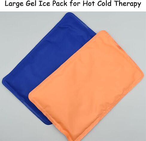 Ice Pack for Injuries, Large Ice Pack Reusable Gel Cold Pack for Hip, Shoulder, Knee, Back - Hot Cold Compress for Swelling, Bruises, Surgery - Heat Cold Therapy (Orange) in Saudi Arabia
