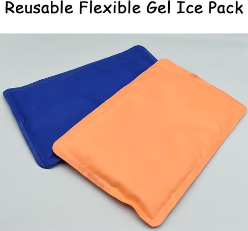 Ice Pack for Injuries, Large Ice Pack Reusable Gel Cold Pack for Hip, Shoulder, Knee, Back - Hot Cold Compress for Swelling, Bruises, Surgery - Heat Cold Therapy (Orange) in Saudi Arabia