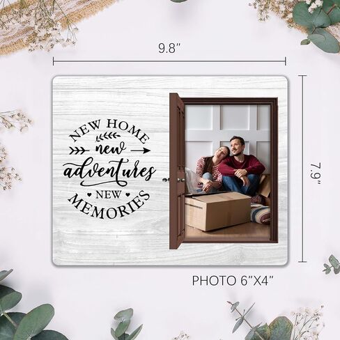 House Warming Gifts New Home, Picture Frame Fits 4x6 Photo, Perfect Housewarming Gift, First Apartment Gifts, New Homeowner Gifts For Men Women. (030) in Kuwait