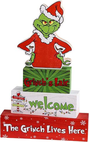 4 Pcs Wooden Christmas Tabletop Decor Winter Tiered Tray Decor Rustic Wood Christmas Winter Block Sign Gift Merry Christmas Centerpiece Farmhouse Christmas Table Decor in Saudi Arabia