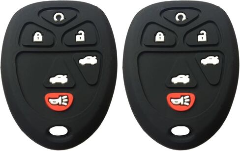 Rpkey سيليكون دخول بلا مفتاح التحكم عن بعد مفتاح Fob غطاء حامي القضية ل Buick Cadillac GMC Saturn OUC60270 15913427 in Kuwait