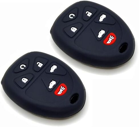 Rpkey سيليكون دخول بلا مفتاح التحكم عن بعد مفتاح Fob غطاء حامي القضية ل Buick Cadillac GMC Saturn OUC60270 15913427 in Kuwait