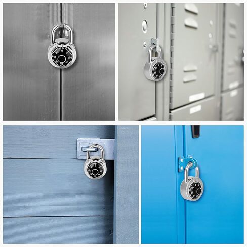 Combination Padlock 24 Pack，Fixed Dial Combination Padlock with Different Combinations，2 in. Wide.Black Turntable，Lock for Gym & Locker,School,Toolbox，and More in Saudi Arabia
