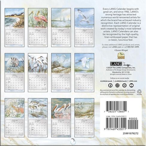 LANG Coastal Shores 2024 Mini Wall Calendar (24991079272) in Saudi Arabia