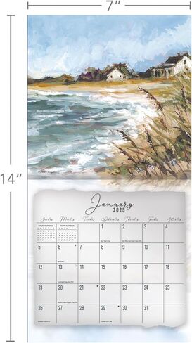 LANG Coastal Shores 2024 Mini Wall Calendar (24991079272) in Saudi Arabia
