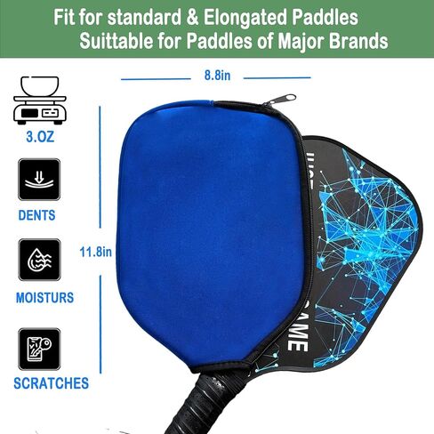 Pickleball Paddle Covers, Neoprene Pickleball Rackets Sleeve, Universal Paddles Bag for Most USAPA Standard and Elongated Pickleball Racquets in Kuwait