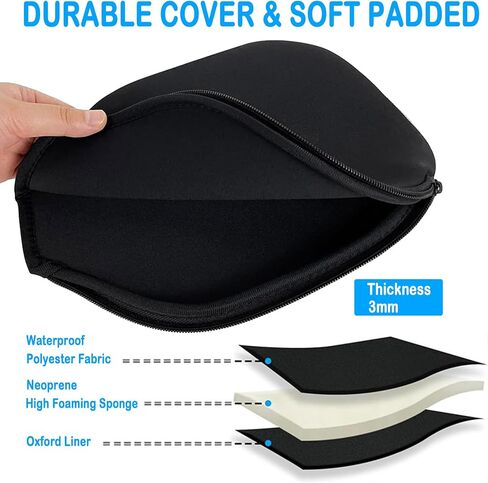 Pickleball Paddle Covers, Neoprene Pickleball Rackets Sleeve, Universal Paddles Bag for Most USAPA Standard and Elongated Pickleball Racquets in Kuwait