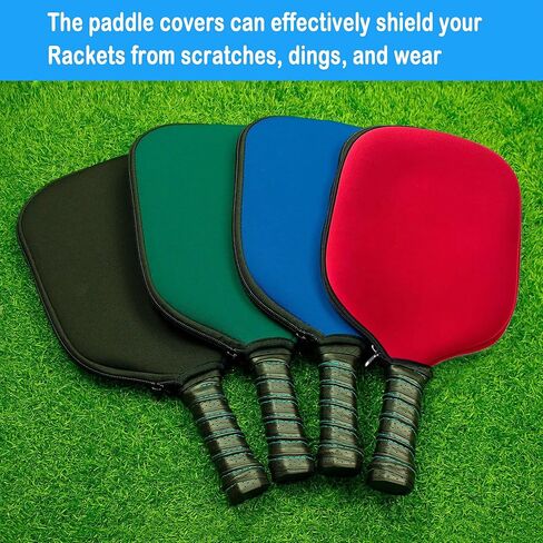 Pickleball Paddle Covers, Neoprene Pickleball Rackets Sleeve, Universal Paddles Bag for Most USAPA Standard and Elongated Pickleball Racquets in Kuwait