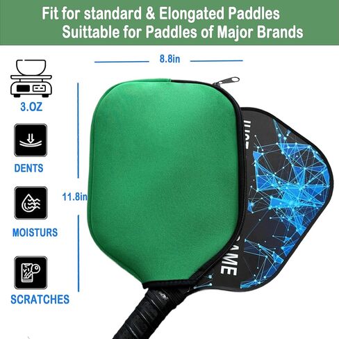 Pickleball Paddle Covers, Neoprene Pickleball Rackets Sleeve, Universal Paddles Bag for Most USAPA Standard and Elongated Pickleball Racquets in Kuwait