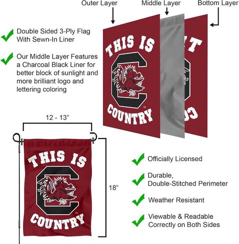 شركة College Flags & Banners Co. South Carolina Gamecocks هذا هو علم حديقة Gamecocks الريفية in Saudi Arabia