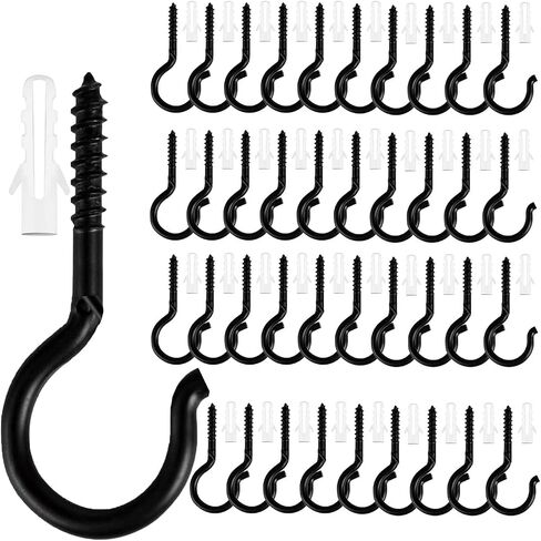 40 Pack Q-Hanger Hooks Screw Ceiling Hook Outdoor Lights Christmas Lights Hanger Hook for Outdoor String Lights New Year Party Outside Led Wire and Fairy Light Hangers for House Garage in Kuwait