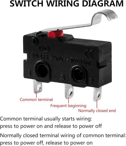 50PCS Micro Limit Switch Normally Open Close Limit Switch KW12-3 AC 250V 5A SPDT 1NO 1NC Micro Switch with Roller Lever Arm Black (with Curved Handle) in Kuwait