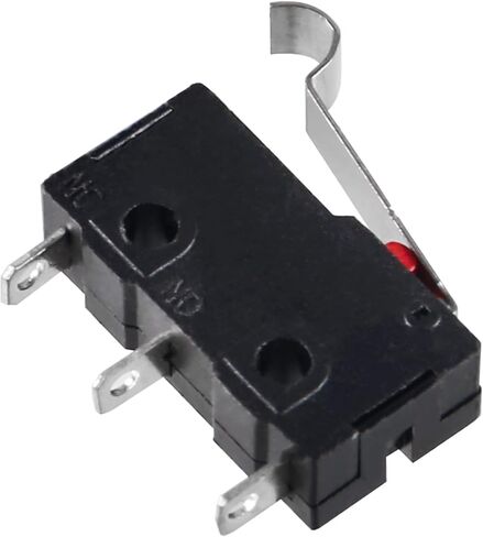 50PCS Micro Limit Switch Normally Open Close Limit Switch KW12-3 AC 250V 5A SPDT 1NO 1NC Micro Switch with Roller Lever Arm Black (with Curved Handle) in Kuwait