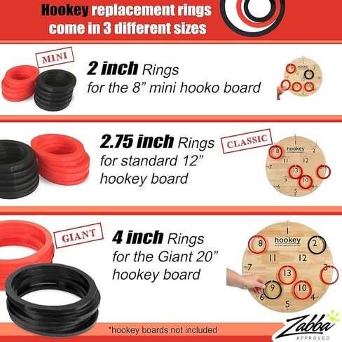 Elite Sportz Hookey Ring Toss Replacement Rings, Grab an Extra 12 Rings, 6 Red and 6 Black for Play with Hooko or Hookey Toss Games by Elite Sportz … in Kuwait