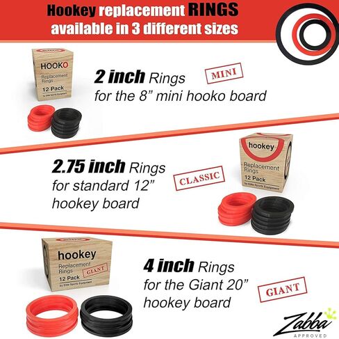 Elite Sportz Hookey Ring Toss Replacement Rings, Grab an Extra 12 Rings, 6 Red and 6 Black for Play with Hooko or Hookey Toss Games by Elite Sportz … in Kuwait