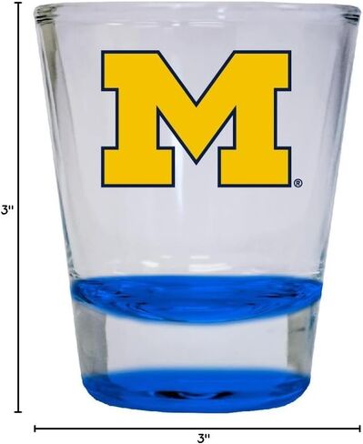 R and R Imports Michigan Wolverines 2 أونصة نظارات ملونة باللون الأزرق منتج جامعي مرخص رسميًا in Kuwait