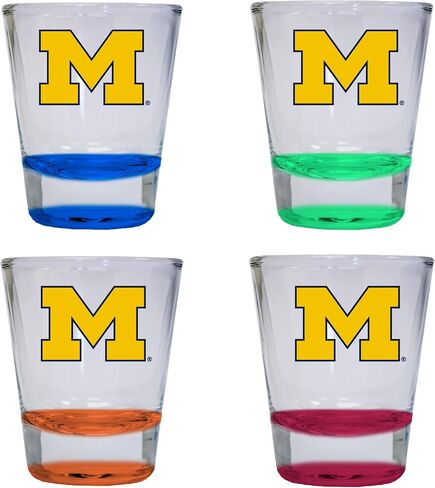 R and R Imports Michigan Wolverines 2 أونصة نظارات ملونة باللون الأزرق منتج جامعي مرخص رسميًا in Kuwait