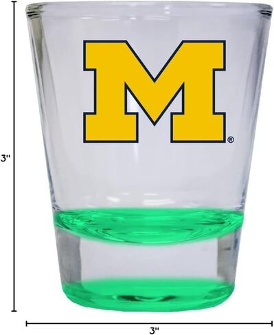 R and R Imports Michigan Wolverines 2 أونصة نظارات ملونة باللون الأزرق منتج جامعي مرخص رسميًا in Kuwait