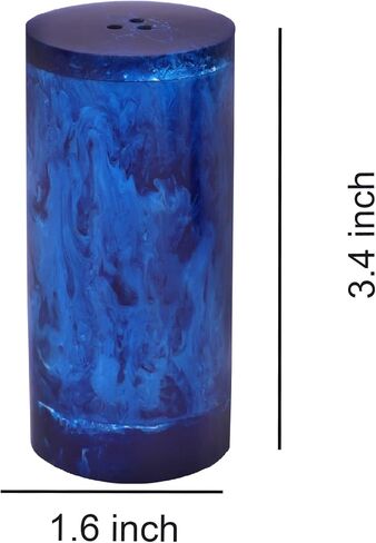 Wonderlist Handicrafts Vintage Horn/Mother Of Pearl/Polyresin Salt And Pepper Shakers Each Set Is Unique! For Medieval & Fantasy Bar Or Kitchen Table Décor Gifts (Polyresin-Blue) in Saudi Arabia