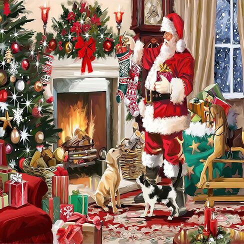 Christmas Santa Fireplace Tapestry Wall Hanging Tree with Stocking Decor Party Decorations Bedding Blanket Art Home for Bedroom Living Room Dorm 80x60 inch in Saudi Arabia