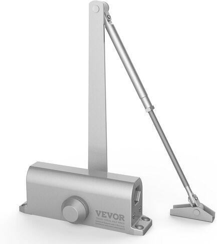 VEVOR باب أقرب، باب أوتوماتيكي أقرب تجاريًا أو منزليًا، حجم قابل للتعديل عازلة أبواب هيدروليكية غلق أبواب شديدة التحمل، هيكل من الألومنيوم المصبوب، سهل التركيب، أسود in Kuwait