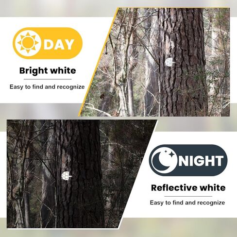 Amylove 100 Pieces White Reflective Wing Tacks Trail Tacks Glow Tacks Trail Marking Tacks Reflective Tacks Trail Markers for Hiking Hunting Camping Outdoor in Kuwait