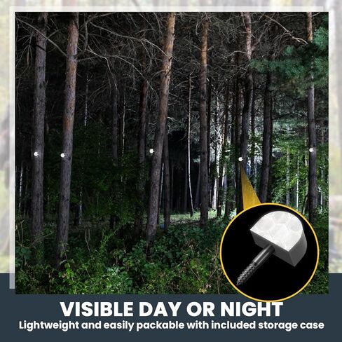 Amylove 100 Pieces White Reflective Wing Tacks Trail Tacks Glow Tacks Trail Marking Tacks Reflective Tacks Trail Markers for Hiking Hunting Camping Outdoor in Kuwait