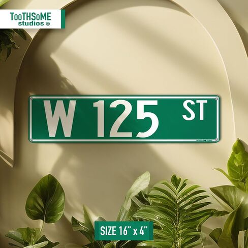 Wall Street New York City Theme Street Sign 16" x 4" Tin Wall Decor Big Apple Garage Stock Trader Investor Home Bar Decoration (WallStreet) in Saudi Arabia