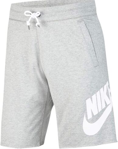 شورت Nike رجالي Aw77 French Terry Alumni (رمادي/أبيض، كبير) in Saudi Arabia