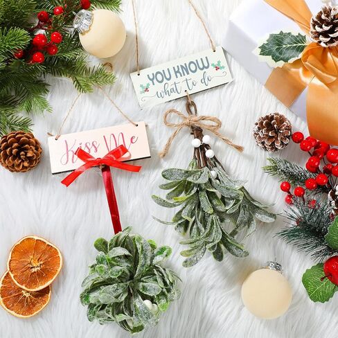 2 قطعة الهدال ديكور عيد الميلاد مزرعة عيد الميلاد الحلي عيد الميلاد شنقا الهدال تقبيل لي أنت تعرف ما يجب القيام به الهدال الاصطناعي للمنزل ديكور حفلة عيد الميلاد in Kuwait