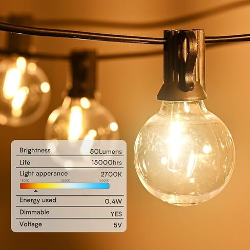 5 عبوات من مصابيح LED البديلة لعيد الميلاد باللون الأحمر G40، قاعدة شمعدان E12، بلاستيك مقاوم للكسر، لأضواء عيد الميلاد الخارجية (5 قطع) in Saudi Arabia