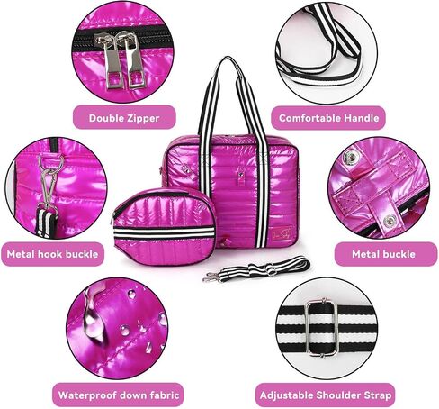 Pink Pickleball Bag for Women, Crossbody Pickleball Paddle Bag, Tote, Backpack,Sling bag for Paddle Pickleball Equipment,Tennis Bags, Christmas Gift, Large Capacity for Water Bottle Pocket & Shoes in Saudi Arabia