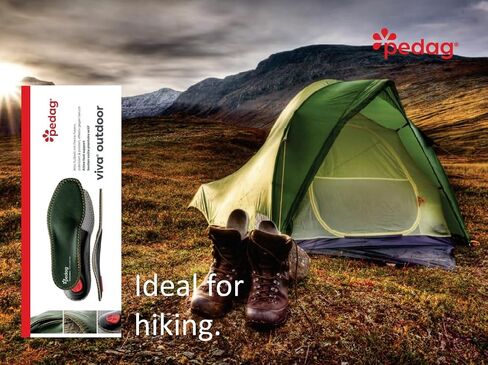 pedag Viva Outdoor | Made in Germany | Hiking Arch Support, Metatarsal Pad & Heel Cushion | Breathable Vegan Leather Insoles | Semi-Rigid | Prevent Foot Odor & Relieves Tired Feet. Size US W11/M8/EU41 in Kuwait