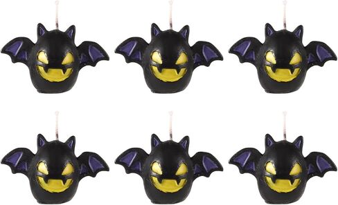 6pcs Halloween Candles, Cute Novelty Bat Shaped Candle Halloween Spooky Candles Scented Candle Gifts for Halloween Party Home Room Bedroom Table Decorations in Saudi Arabia
