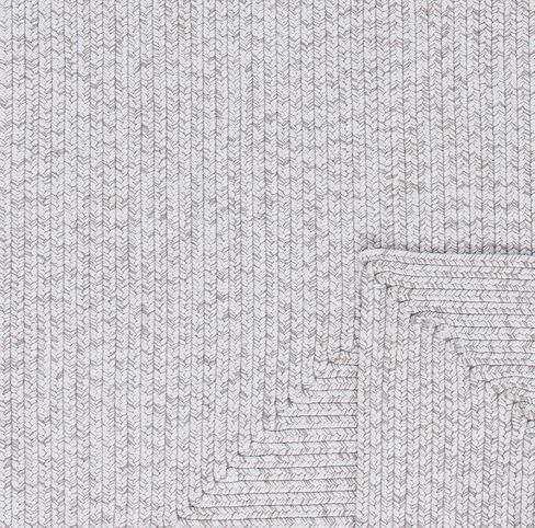 SAFAVIEH Braided Collection 2'3" x 6' Silver/Grey BRD315F Handmade Country Cottage Reversible Runner Rug in Saudi Arabia