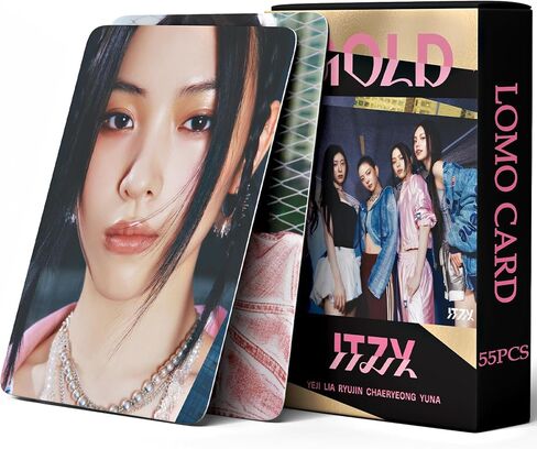 PYAJUU ITZY Photocards K-POP ITZY Gold Album Photocards 55PCS ITZY 2024 Lomo Cards ITZY Postcard Greeting Cards Merchandise of ITZY Postcard for Fans Daughter ITZY Album Cards in Kuwait