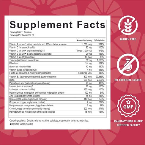 Celebrate Vitamins CelebrateONE 18, 18mg Iron - One A Day Bariatric Multivitamin, Essential Vitamins & Minerals - Gastric Bypass & Sleeve Gastrectomy Supplement (30 Capsules) in Saudi Arabia