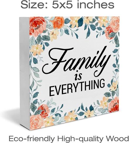 Bless This Home Wood Box Sign Art Desk Decor Farmhouse Sunflower Wood Block Sign Decor for Home Kitchen Entryway Shelf Wall, House Warming Gifts for New Home Owner in Saudi Arabia