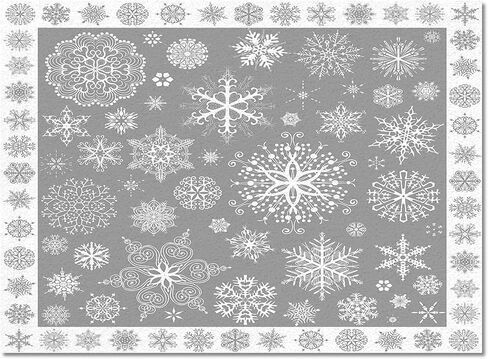 Grey Snowflake Christmas Area Rug for Living Room, Rectangular Indoor Carpet - 2' x 3', Xmas Winter Snowflake Gray Non-Skid Bathroom Mat Kitchen Runner Rugs for Bedroom in Saudi Arabia