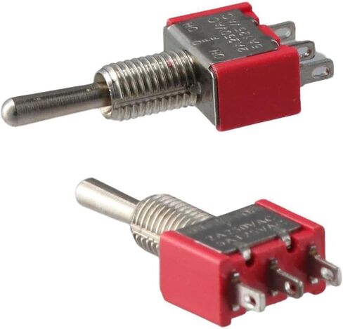6 قطع مفتاح تبديل مصغر مؤقت، مفتاح تبديل صغير 3 أطراف 3 أوضاع SPDT (تشغيل)/إيقاف/(تشغيل) للوحة قيادة السيارة 5A 125V 2A 250V MTS in Kuwait