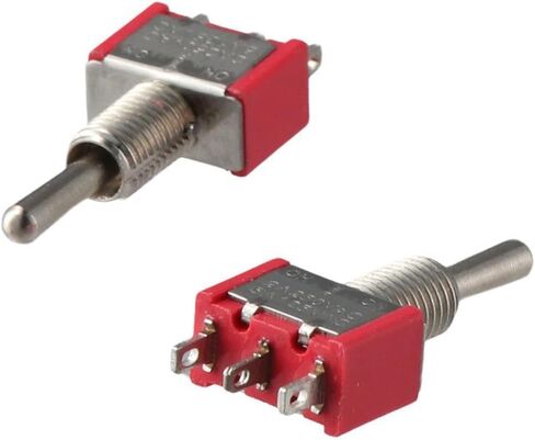 6 قطع مفتاح تبديل مصغر مؤقت، مفتاح تبديل صغير 3 أطراف 3 أوضاع SPDT (تشغيل)/إيقاف/(تشغيل) للوحة قيادة السيارة 5A 125V 2A 250V MTS in Kuwait