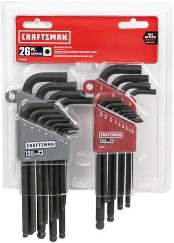 CRAFTSMAN Ball End Hex Key Set, SAE/MM, 26 Piece (CMHT26009) in Kuwait