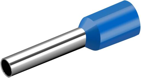 Cord End Terminal, E2512, AWG14 / 2.5mm², Wire Copper Crimp Connector, Vinyl Insulated, Blue, Pack of 1000 in Saudi Arabia
