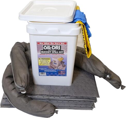 حزمة مريحة لامتصاص الانسكابات، طقم انسكابات سعة 5 جالون و100 وسادة شديدة التحمل in Kuwait